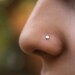Nose Stud Sterling Silver 2mm Hammered Ball Handcrafted