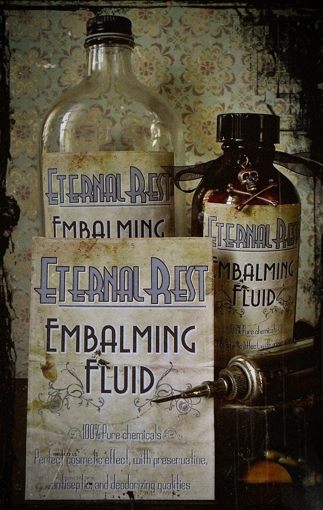 Eternal Rest, 1927  - Embalming Fluid Stickers