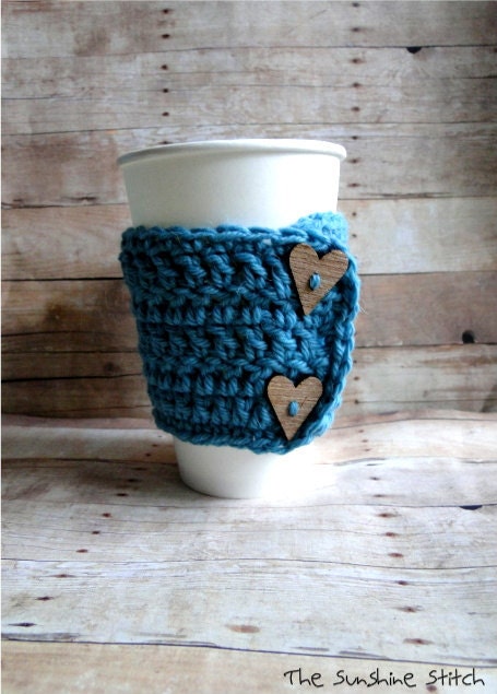 PATTERN PDF Coffee cozy mug warmer "Cuppa Love Cozy Pattern"