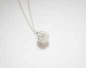 Air Ball - Tiny Silver Plated Ball Necklace