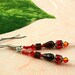 Garnet Teardrop earrings with Swarovski fire opal crystals