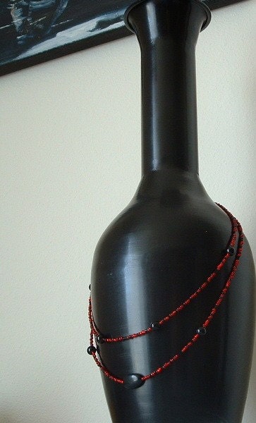 Black and Red Necklace
