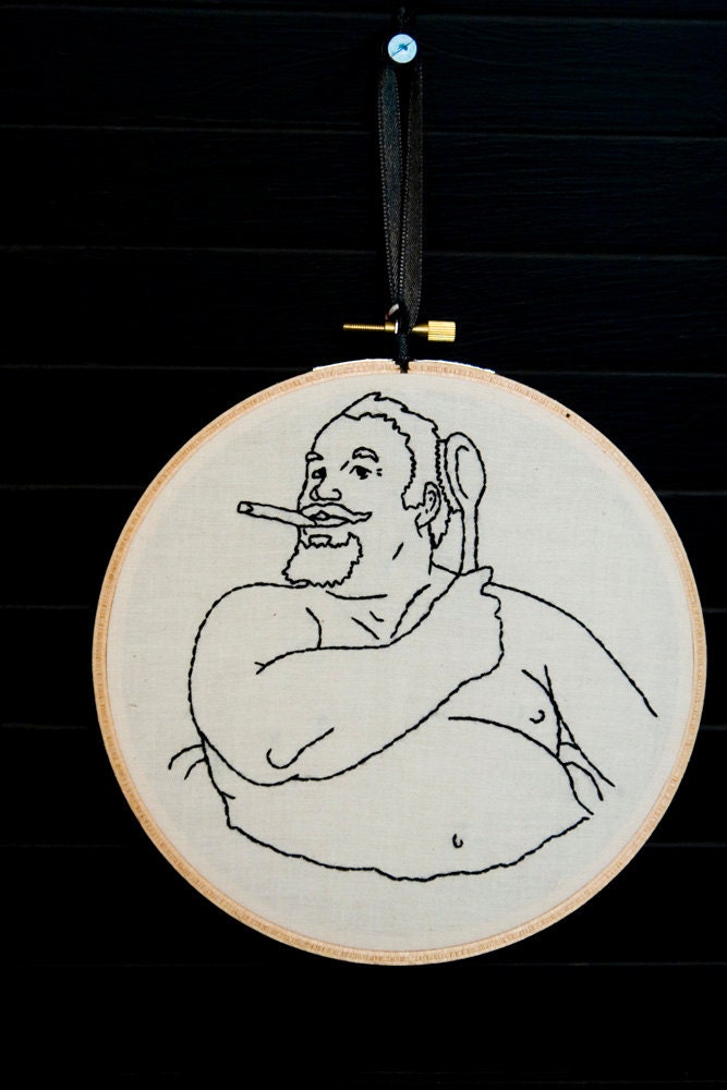 Burl Ives Embroidered Wall Art