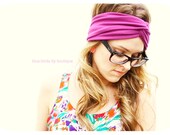 Turban Head wrap in Purple Fuchsia - twist turban, knot headband, turban, urban turban, headband turban, boho, summer, spring