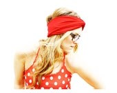 Turban Headband in Cherry Red - twist turban, knot headband, turban, urban turban, headband turban, boho, summer, spring