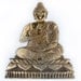 buddha wall decor - wall hanging - wall art - home decor  - 10kt gold glaze -spiritual art - Indian art - ceramic - sitting buddha