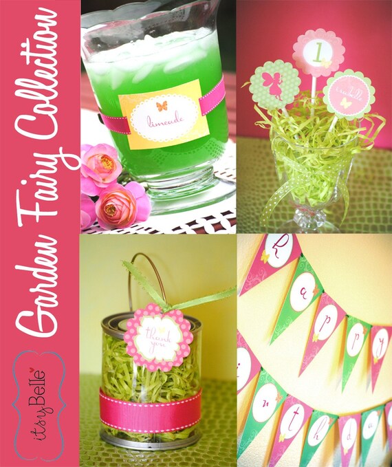 Garden Fairy Collection - PRINTABLE PARTY PACKAGE by Itsy Belle Il_570xn
