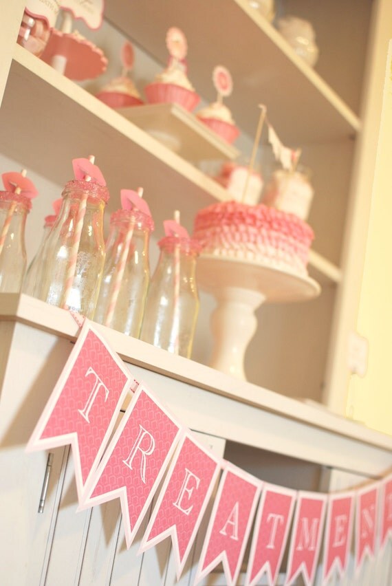 Spa Party Banner Treatments INSTANT DOWNLOAD PRINTABLE by Itsy Belle Il_570xn