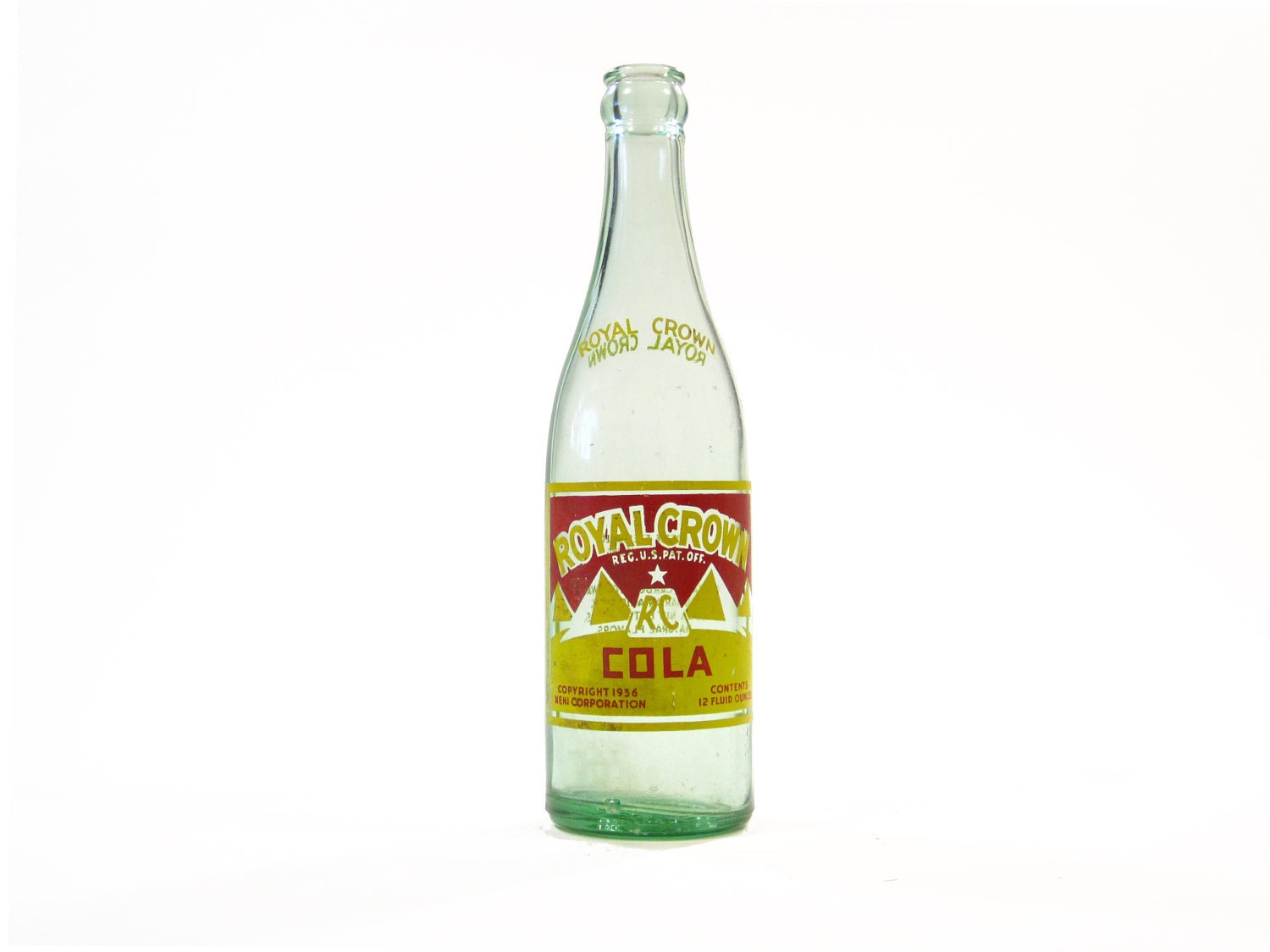 Vintage 1930's Art Deco Soda Bottle