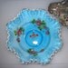 1900s Bride's Basket /Centerpiece With Hand-Painted Bowl 10 1/2 Inches - Heavy