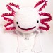 Axolotl, the Mexican Salamander - OOAK Crochet Beanie Earflap Hat