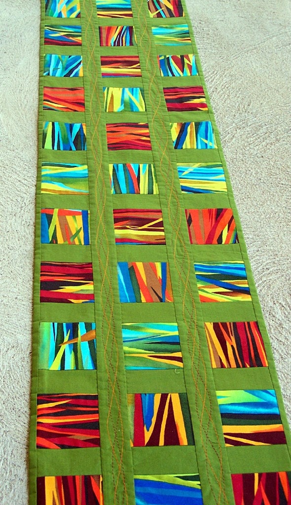 Jungle Love Contemporary Table Runner, 12x56, Cotton