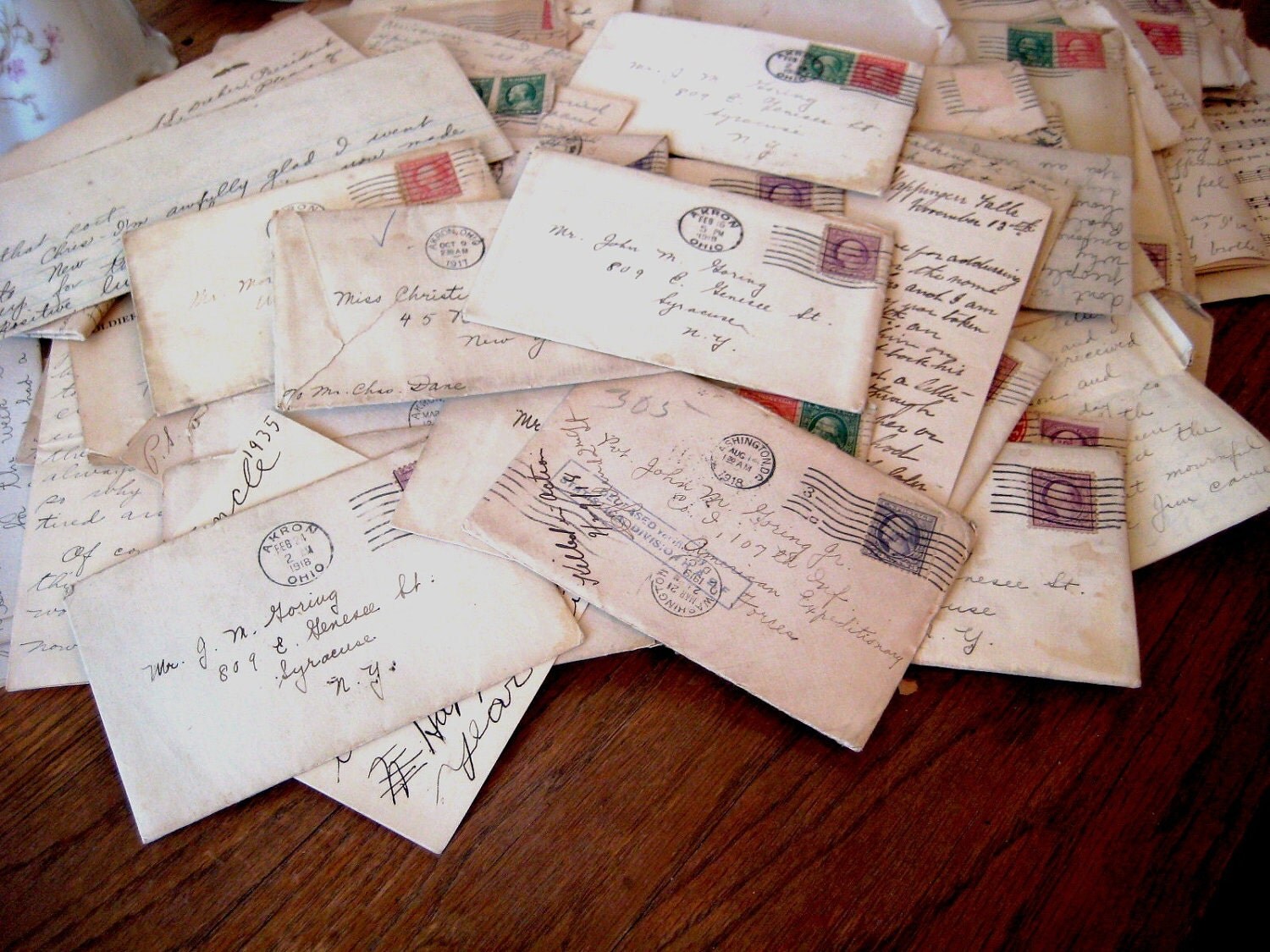 Vintage 1917 to 1918 Letter Collection - Paper Ephemera