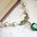 Emerald Necklace Pearl Choker Emerald Green Jewelry Almond Pearls Green Bridal Wedding ewelry