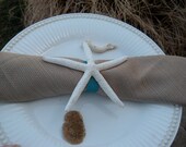 Beach Wedding Table Decor, Starfish Napkin Rings, Beach Themed Party, Wedding Reception,  Bridal Shower Decor, 12