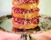 Food Photography, Donut dreamland 8x10 photograph blue pink