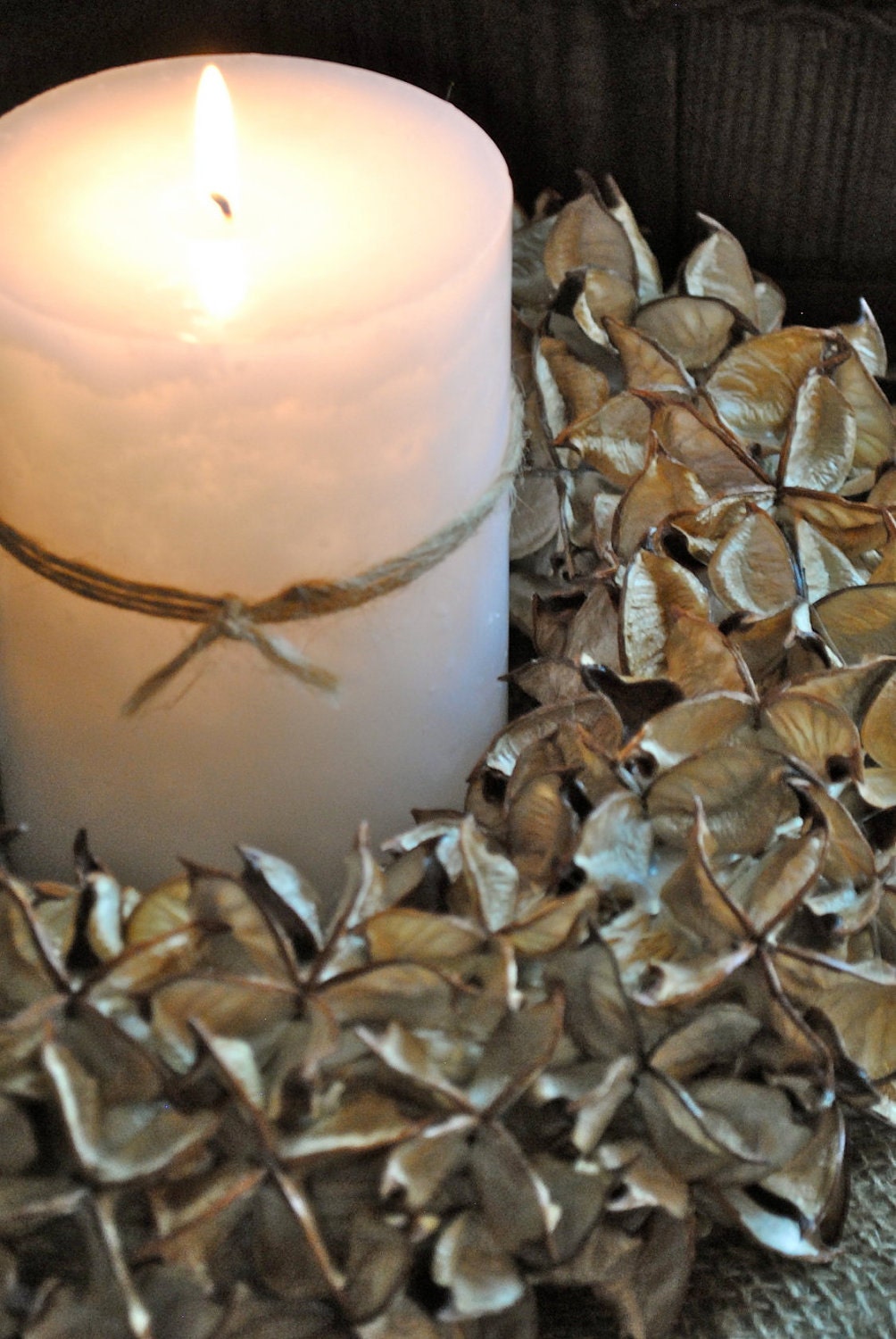 Cotton Bur Wreath - 8" - Natural Cotton Bur - Raw Cotton - Candle Ring - Wedding - Centerpiece - Home Decor - Holiday - Christmas - Gift