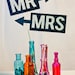 Mr. and Mrs. Signs on a Stick (Modern) - Set of 2 Photo Booth Props