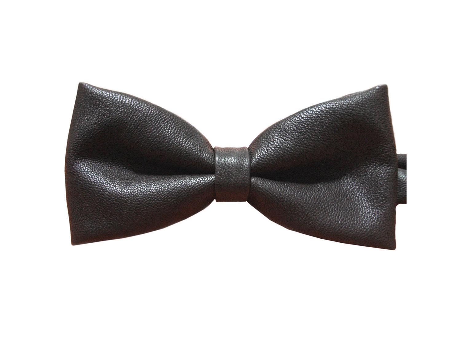 Faux leather bow tie bowtie, black, Valentine's