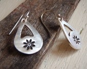 ARTisan Made "Daisy Celebration" Earrings - Fine Silver - Sterling Silver - OOAK