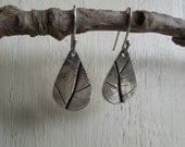 ARTisan Made "Early Fall" Earrings - Reclaimed Fine Silver - Sterling Silver - OOAK