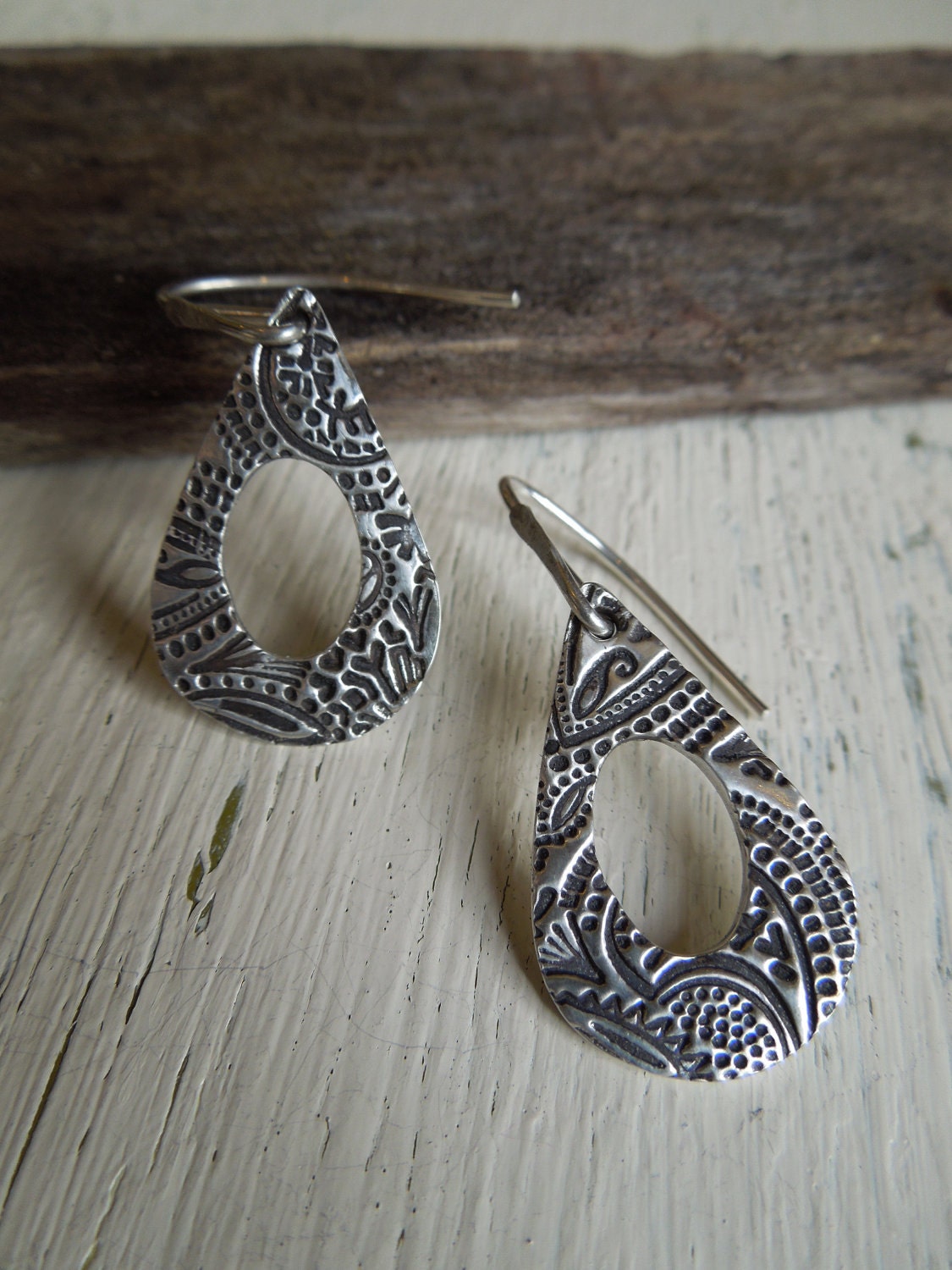 ARTisan Made "Inner Soul" Earrings - Fine Silver - Reclaimed - Sterling Silver - OOAK