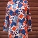 Excellent Condition Groovy Vintage 1970s Psychedelic  Square Graphics Print Shirt