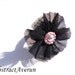 Shabby Chic Ring - Dark Romance - Black Flower - Adjustable Ring