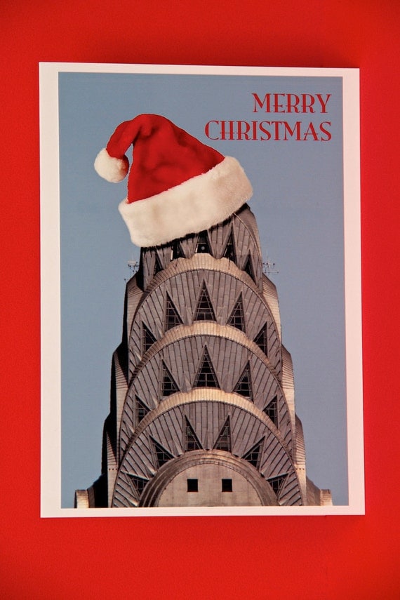 CHRISTMAS Card - Chrysler Building - New York City -  4X6 (Cards can be personalized)