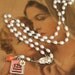Vintage Baroque Pearl Rosary style necklace with handmade antique stamp pendant from Europe