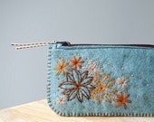 Felt Coin Purse // Hand Embroidered // Secret Garden // LoftFullOfGoodies