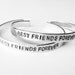 Best Friend Bracelets matching friend jewelry - hand stamped silver