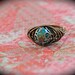 Teal Rainbow - Turquoise AB Czech Glass Neo Victorian Ring
