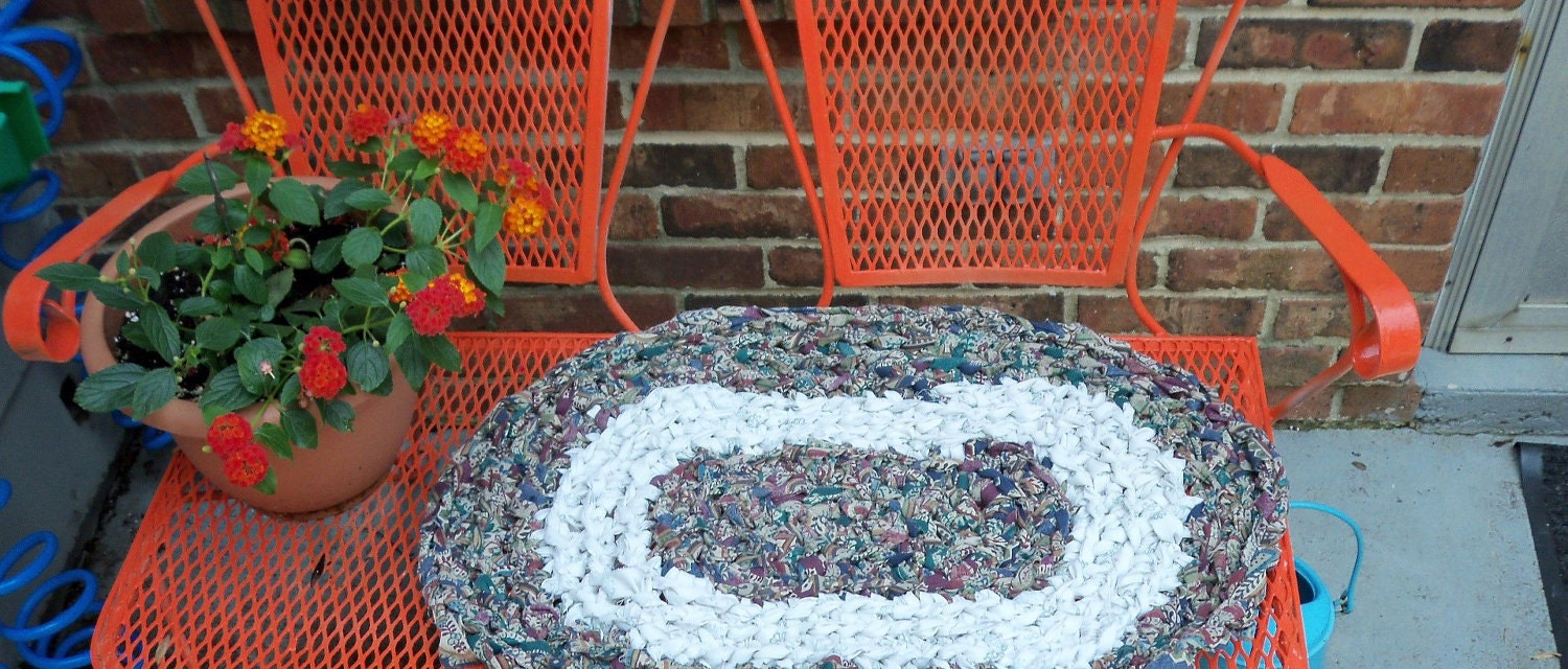 Primitive Cozy Fireside  Rag rug