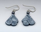 Mica Shift Polymer Clay Earrings in Silver