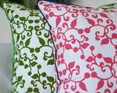 ORIENTAL SWIRLS hand screen printed cushion cover