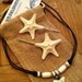 Gift Set : Two small starfish on bobby pin & a shark tooth necklace by IndianSummerGirls