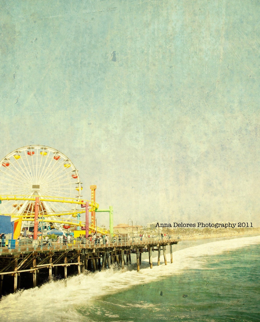 Reserved for Allison - Santa Monica Ferris Wheel Fine Art Photography 36x48" Matte Print