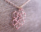 Fractal Necklace - Koch Snowflake in Frost Pink