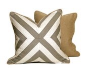 Grey Patchwork X Pillow