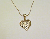 Filigree Heart Sterling Silver Necklace