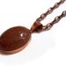 Brown Goldstone Pendant Copper Necklace