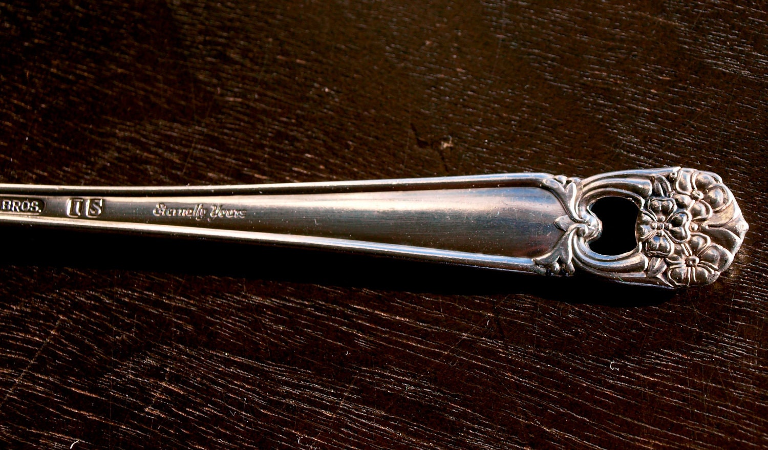 International Silver Medium Solid Cold Meat Serving Fork