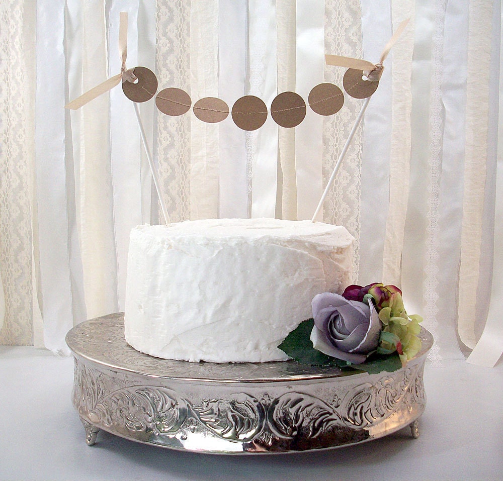 Rustic Dots Cake Topper /////// Wedding Cake Topper // Barn Wedding // Dessert Table Decor // Shabby Chic Wedding // Rustic Wedding //