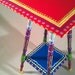 Hand Painted Furniture Vintage Colorful Accent Table