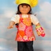 American Girl Doll Apron, Chef Hat and Oven Mitt in Pink Posies