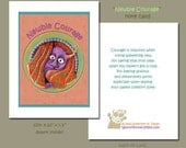 Monster Card - Newbie Courage Monster - Paper Goods - Stationery - Note Card and Envelope - Monster Art - Message Monster 3