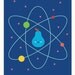 Into the Space (atoms, planets, science, kid, fun, happy, exploration)