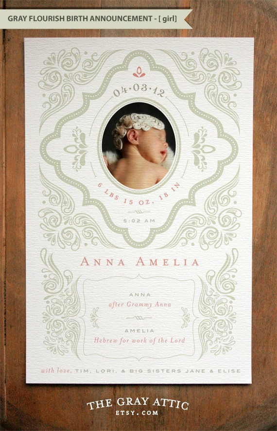 Reserved for Samantha - Birth Announcements
