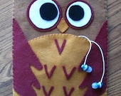 Cute and Kooky Felt Owl iPad Case  (Custom Color & Size Available)